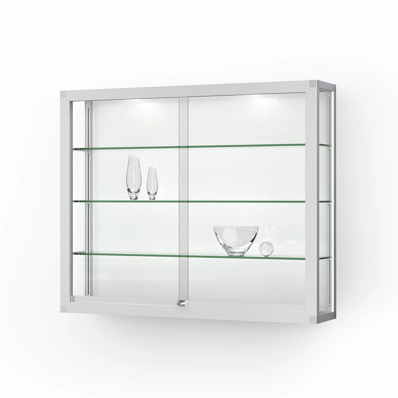 Vitrine, Glasregal, Wandregal, Glasscheibe, Schrank